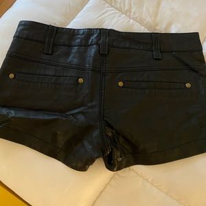Leather shorts